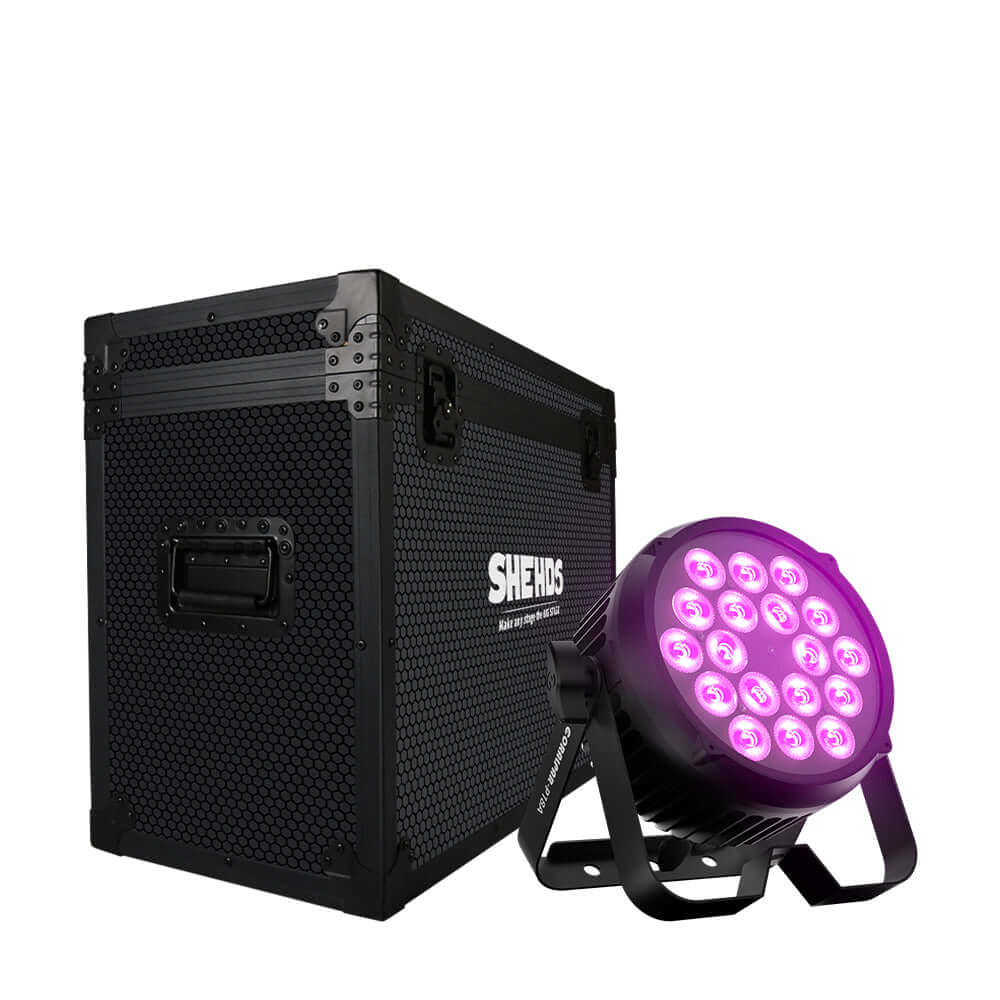 CORALPAR Waterdichte 18x12W LED Flat Par Licht RGBWA+UV Aluminiumlegering