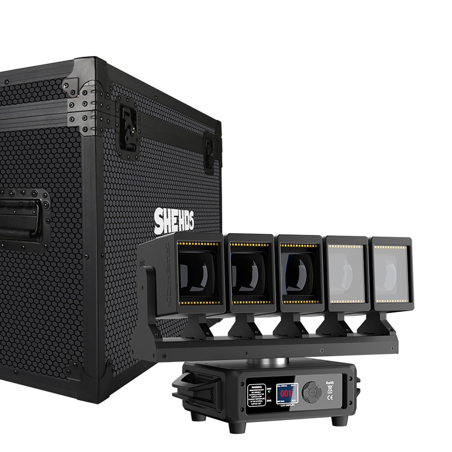 GalaxyJet LED Beam 5x60W RGBW 5 Moving Head Wave Bar Light Matrix Lighting For DJ Club Party