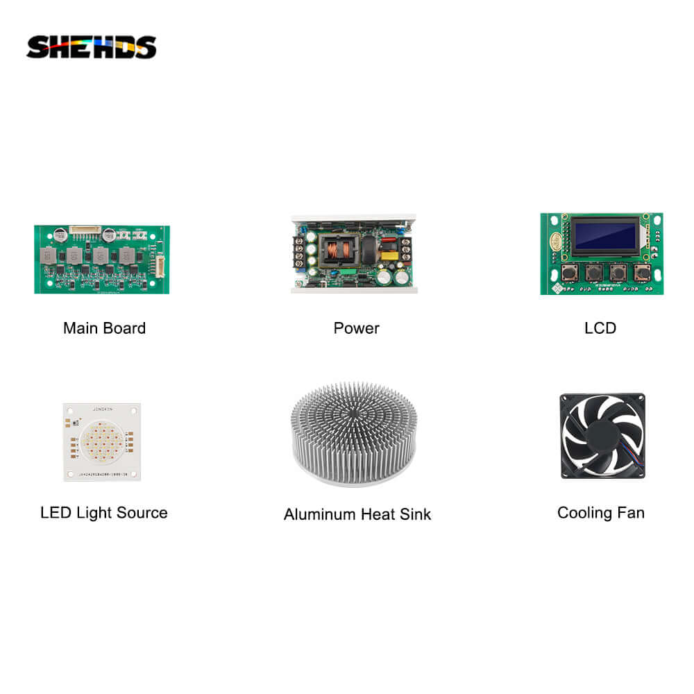 SHEHDS Foco LED PAR IP65 resistente al agua con zoom y función wash, COB 300W RGBW 4 en 1