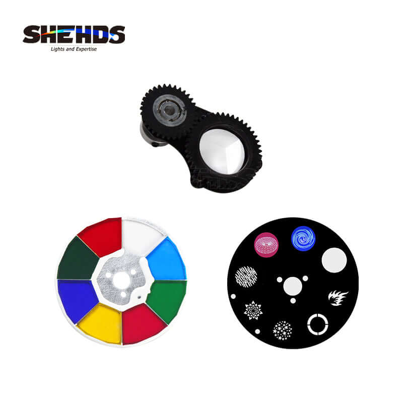 SHEHDS Foco LED 80W con Gobo y prisma de 3 caras