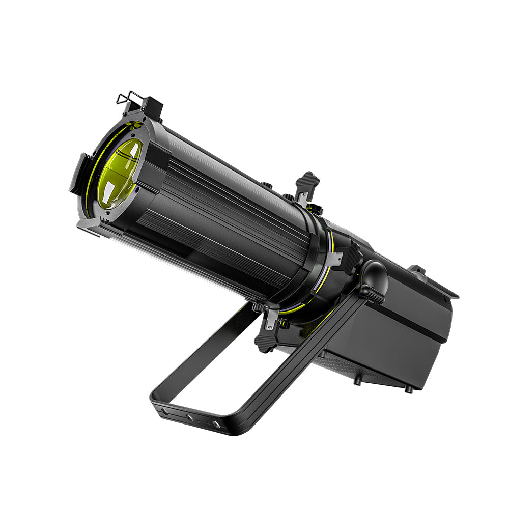 LED Optical Zoom LEKO 250W/350W LED RGBWAUV/RGBLAC/RGBW/RGBL/Warm+Cool White Profilscheinwerfer mit optischem Zoom und vierflügeliger, manueller Torblende