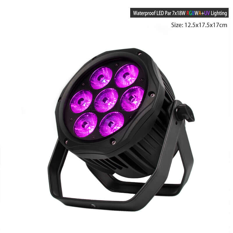 SHEHDS Iluminación LED Par resistente al agua 7x12W RGBW / 7x18 RGBWA+UV