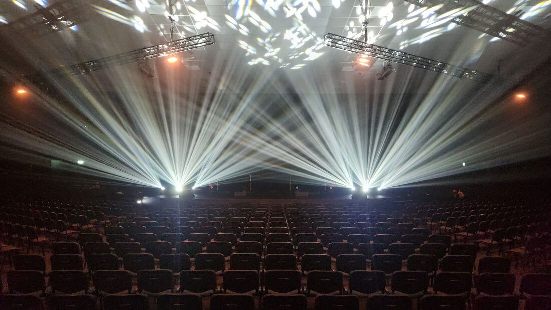adjusting stage lighting