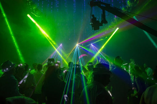 nighclub lighting for a live concert