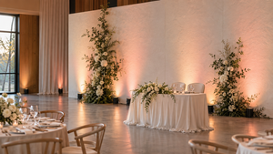 Wall Wash Lights for Wedding Backdrops: Color and Placement