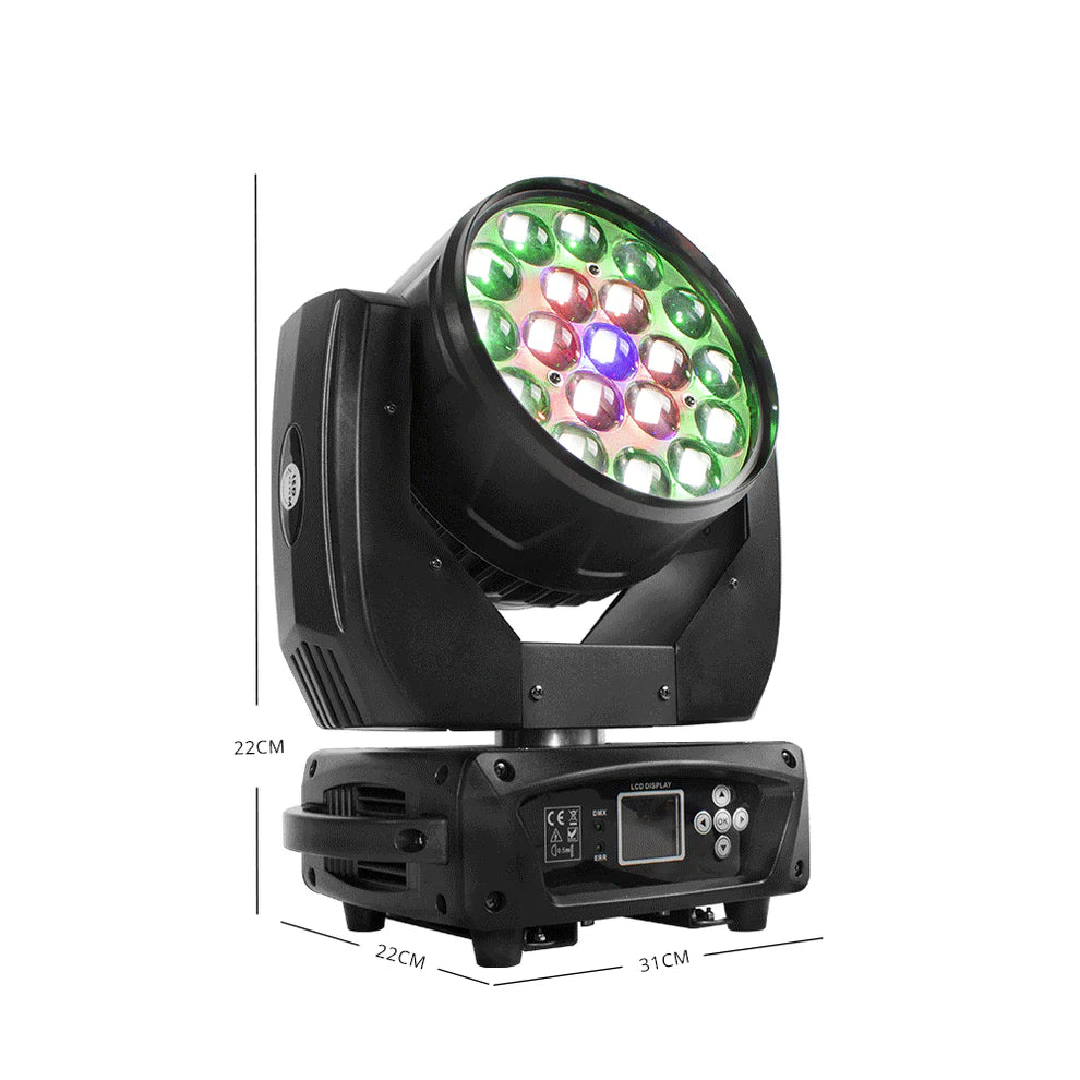 SHEHDS Stage Lighting Package – 200W RGB Strobe + 230W 7R Beam + 8x12W & 19x15W Moving Heads