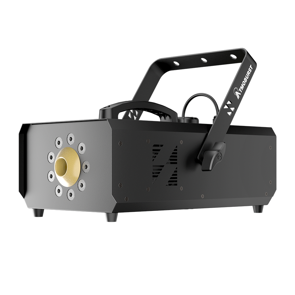 SHEHDS 1500W RGB LED Fog Machine with 9x3W Lights DMX & Remote Control Fog Effect – alternate product view