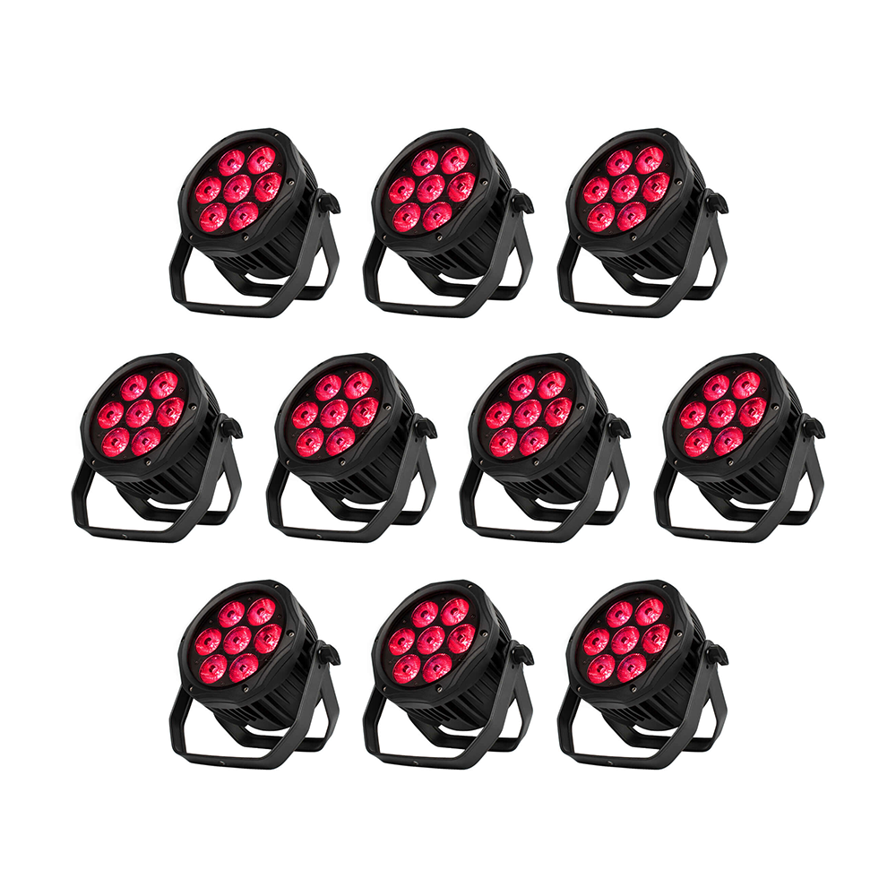 SHEHDS Waterproof LED Par Light 7x12W RGBW / 7x18 RGBWA+UV