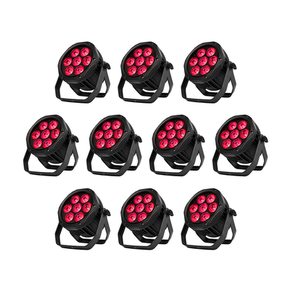 SHEHDS Waterproof LED Par Light 7x12W RGBW / 7x18 RGBWA+UV