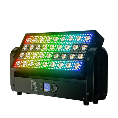 SHEHDS 200W 36 LED Strobe Beam Light 5050RGB 0.3W Wash Moving Head Stage Lighting For DJs