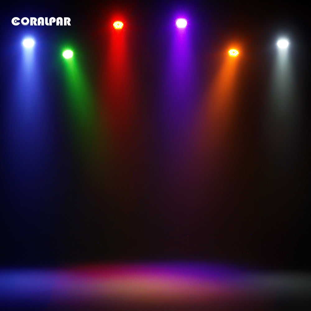 CoralPar New Waterproof Aluminum alloy LED Flat Par 18x12W RGBWA+UV Lighting Selected touchscreens with RDM function