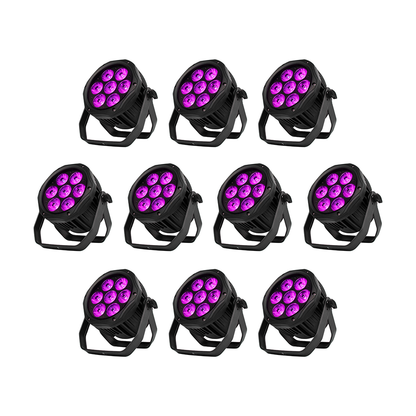SHEHDS Waterproof LED Par Light 7x12W RGBW / 7x18 RGBWA+UV