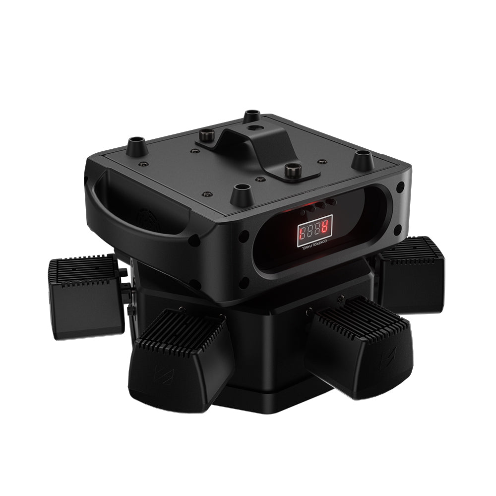 SHEHDS 2/3/4/6 Arms LED Beam Moving Head Lights 50W/80W/100W/120W RGBW Stage Lighting with Wireless Remote Control for Party Bar DJs