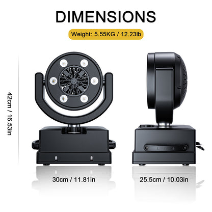 SHEHDS LED 100W Moving Head Bubble Machine – dimensions and specifications