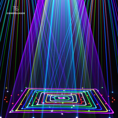 Lumière laser à tête mobile Constellaser 12W avec effet d'anneau pour les concerts de bar, rue piétonne