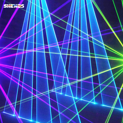 Constellaser 12W RGB Animação Laser de alta potência para casamento DJ Club Theatre Performance Stage