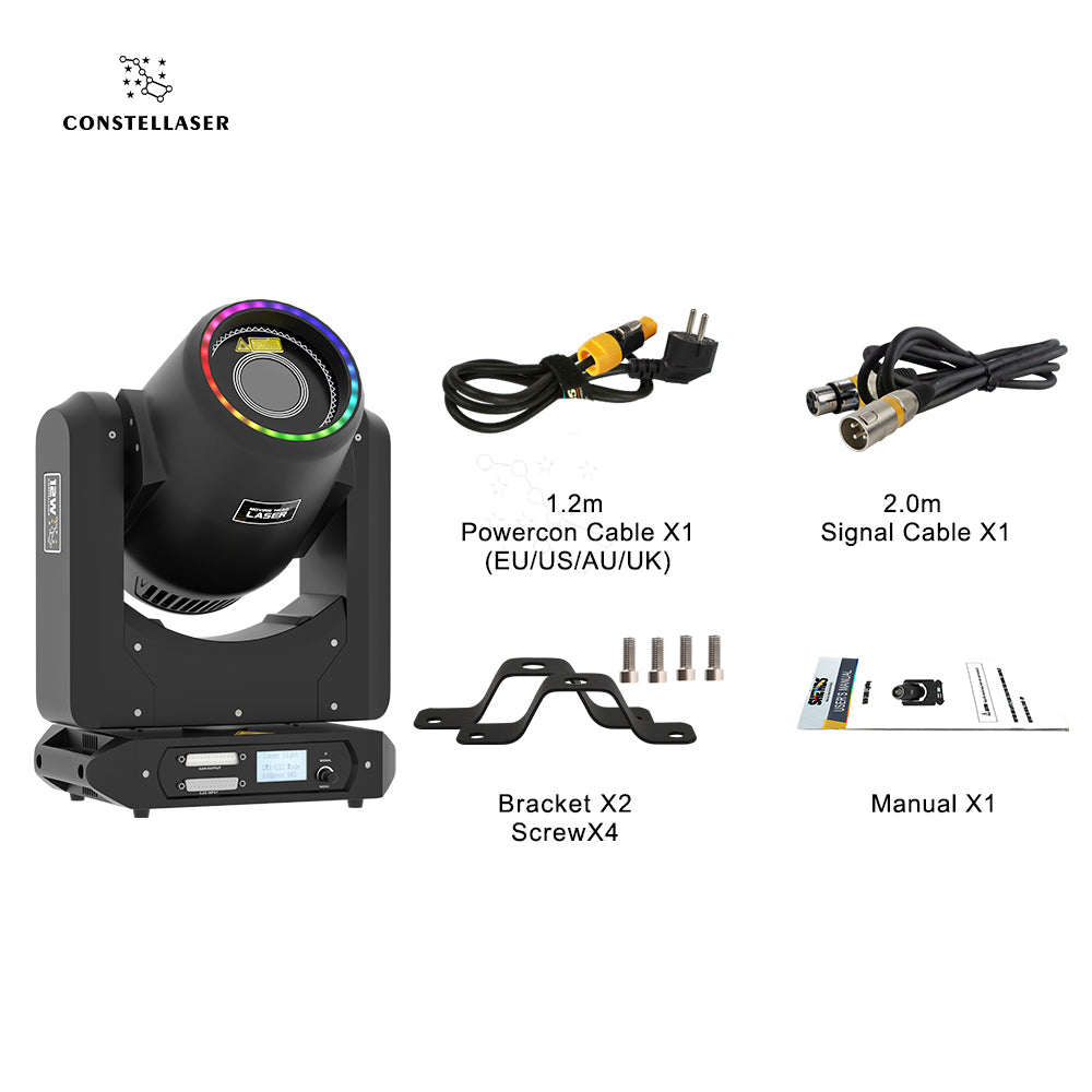 Constellaser 12W Moving Head Laser Light With Ring Effect For bar Concerts Walking Street