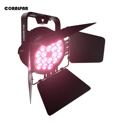 CoralPar New Waterproof Aluminum alloy LED Flat Par 18x12W RGBWA+UV Lighting Selected touchscreens with RDM function