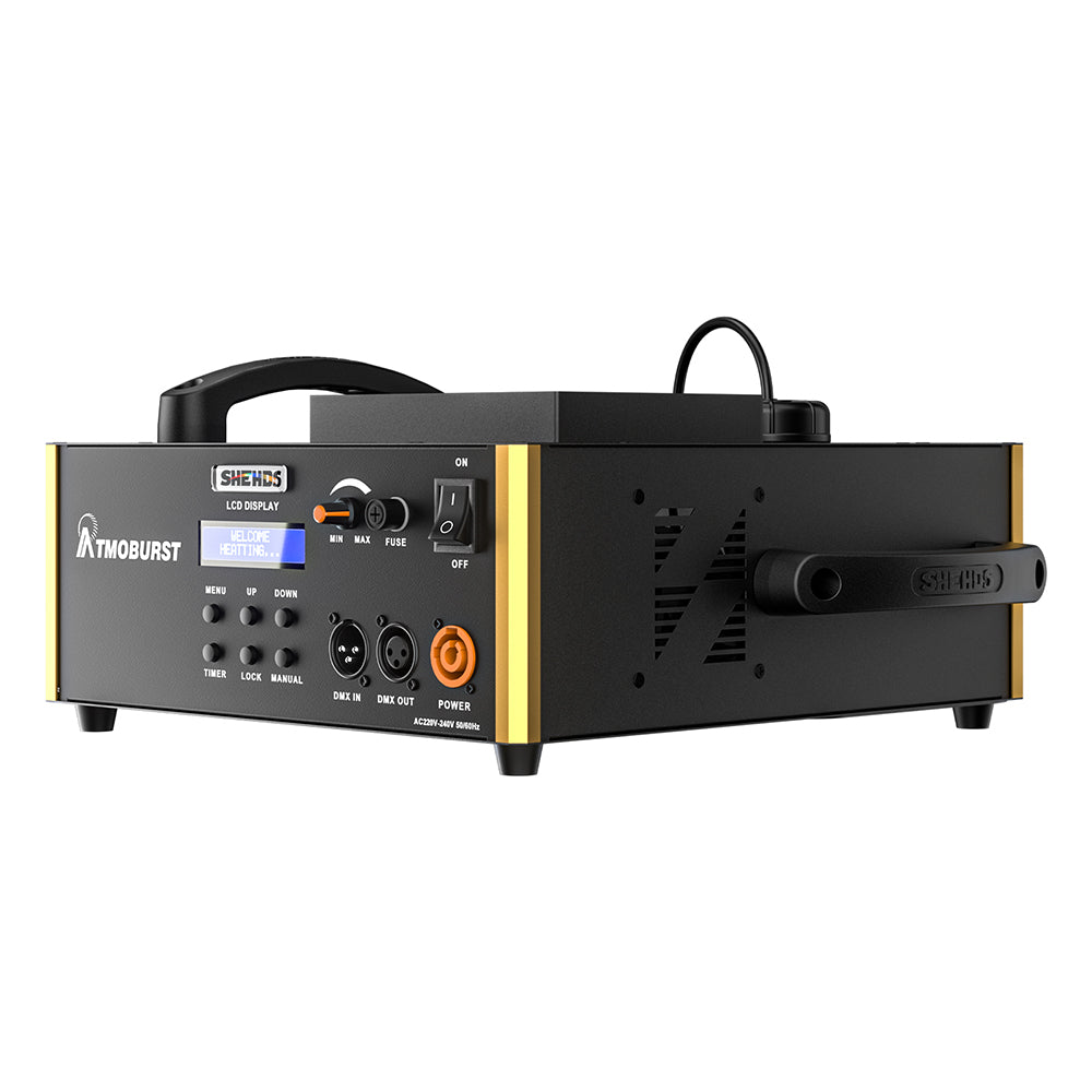 SHEHDS 1500W RGB LED Fog Machine with 24x3W Lights DMX & Remote Control Fog Effect – product feature view