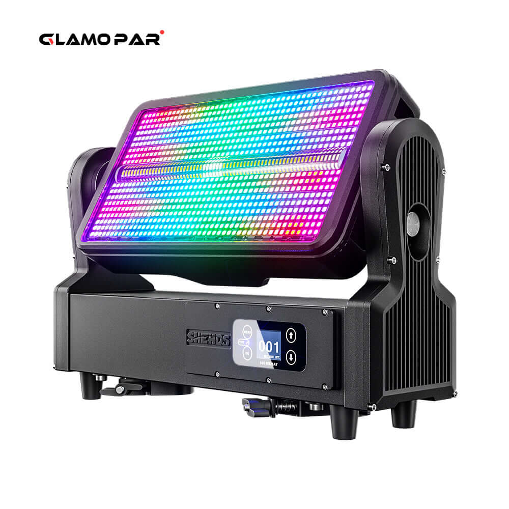 GLAMOPAR Waterproof LED 1000W RGB Strobe Moving  Head Lighting