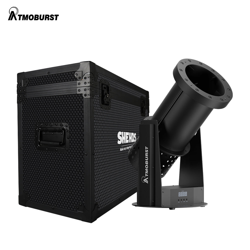 ATMOBURST 1500W Confetti Machine with LED 12x4W RGB Adjustable angle For Party