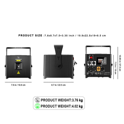 Constellaser APP Control 6W Laser Light series RGB Animation Scanner DMX512