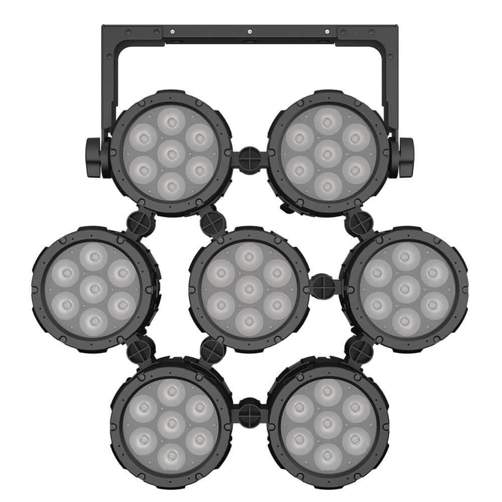 SHEHDS Waterproof 7x18W Linkable LED Par Light APP Control RGBWA+UV / RGBLAC Stage Light