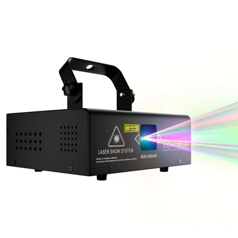 SHEHDS APP Controlo Projetor Laser 1W RGB Duplo Padrão Animação