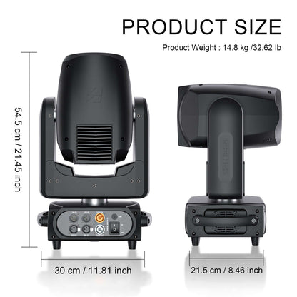 SHEHDS APP Control 320W 14R CMY Gobo / Beam Moving Head Light with Dual Prism
