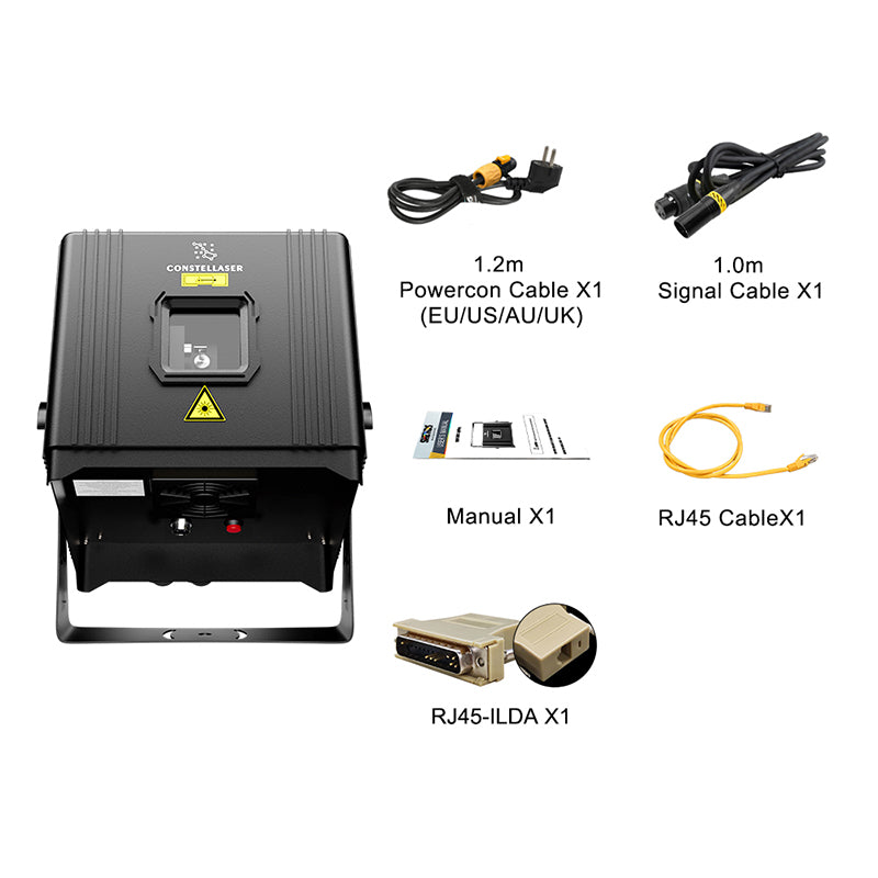 ConstelLaser impermeable 6W RGB animación luz láser recargable carcasa de una pieza pantallas táctiles