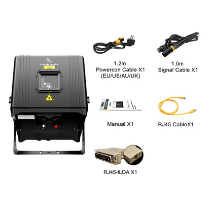 ConstelLaser impermeable 6W RGB animación luz láser recargable carcasa de una pieza pantallas táctiles