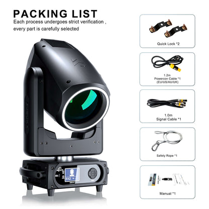 SHEHDS APP Control 320W 14R CMY Gobo / Beam Moving Head Light with Dual Prism