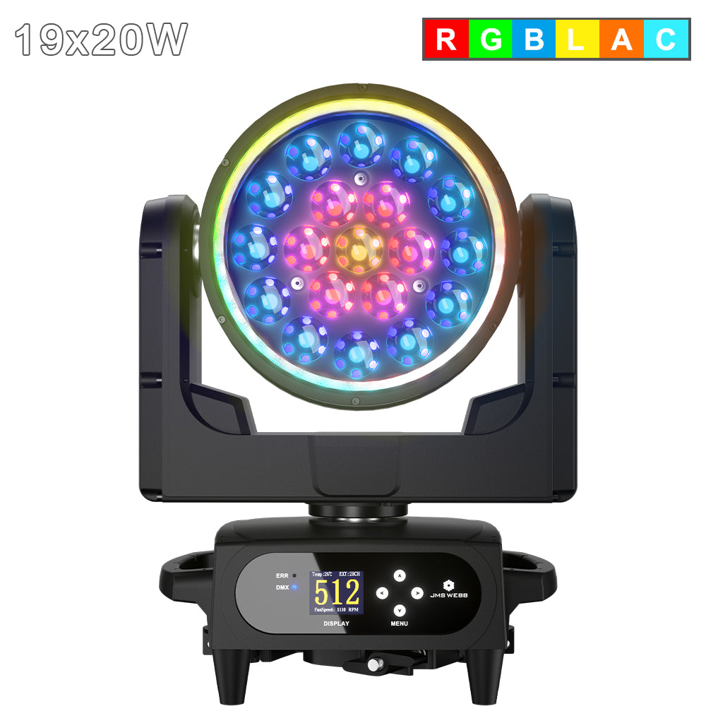 SHEHDS APP Control IP66 19 x Series LED Pixel Zoom Wash Moving Head Light