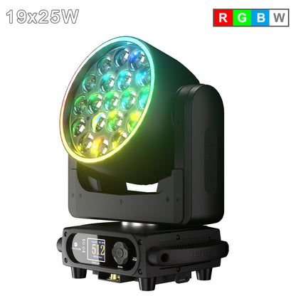 SHEHDS APP Control 19 x Series LED Pixel Zoom Wash Moving Head Light