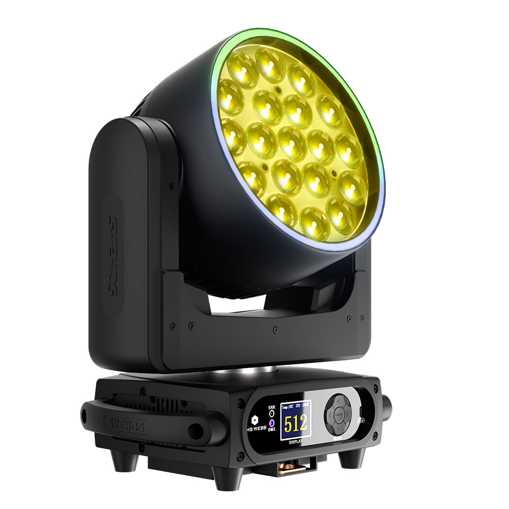 UPGRADE SHEHDS LED Moving Head Light 19x15W /20W/25W Beam Wash Zoom Stage Lighting