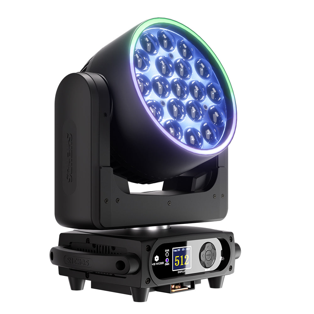 UPGRADE SHEHDS LED Moving Head Light 19x15W /20W/25W Beam Wash Zoom Stage Lighting