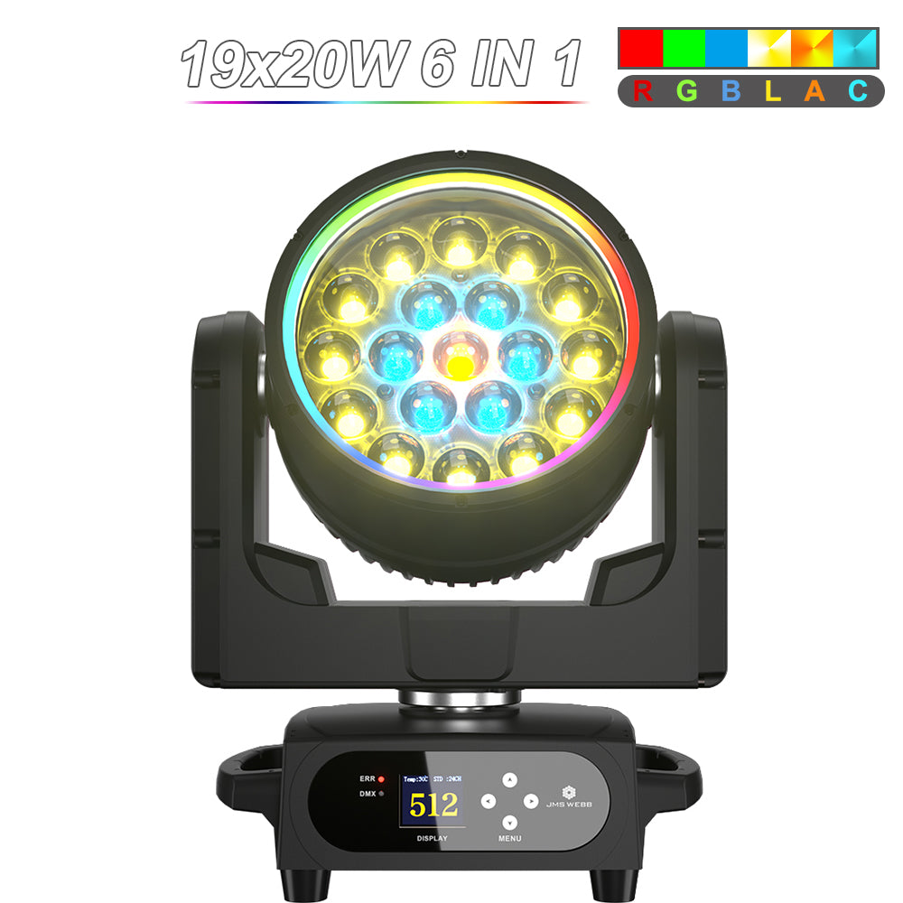 Upgrade SHEHDS Waterproof LED Moving Head Light 19x15W / 20W / 25W Beam Wash Zoom IP65 Stage Lighting