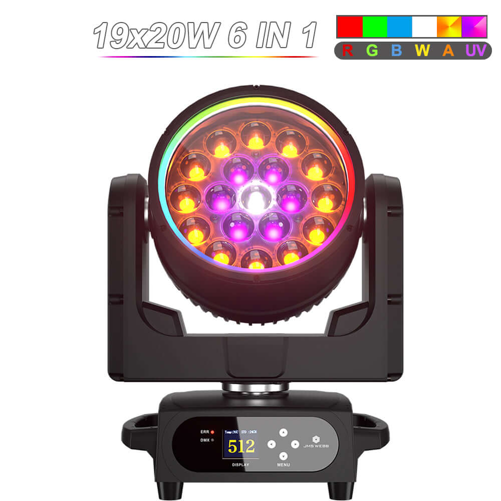 Upgrade SHEHDS Waterproof LED Moving Head Light 19x15W / 20W / 25W Bea
