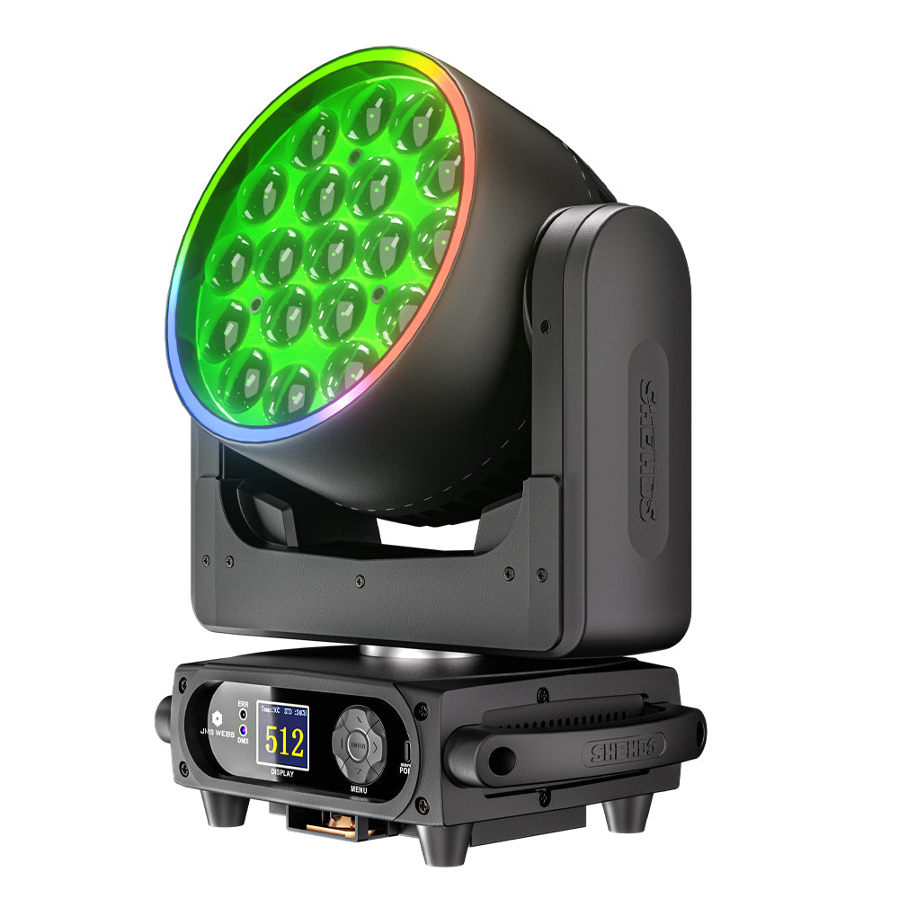 UPGRADE SHEHDS LED Moving Head Light 19x15W /20W/25W Beam Wash Zoom Stage Lighting