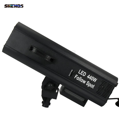 SHEHDS 440W LED Follow Spotlight Tracker com foco de desempenho / luz de zoom