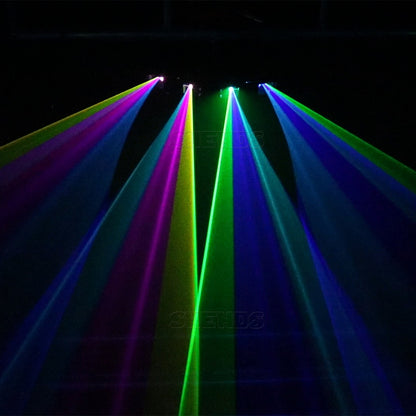 SHEHDS Laser Bar DMX 3D 4 cabeças RGB GOBO Scanner linha discoteca DJ projetor efeito de palco luz laser