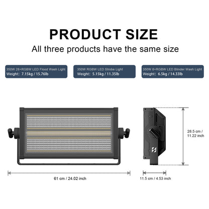 SHEHDS 350W RGBW Flood Wash Light / Strobe Light / Blinder Wash Light
