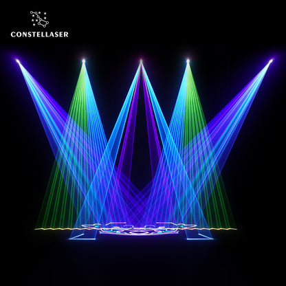 ConstelLaser impermeable 6W RGB animación luz láser recargable carcasa de una pieza pantallas táctiles