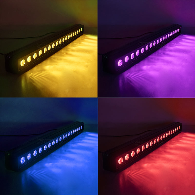 Светодиодный настенный светильник 6IN1 RGBWA + УФ-светильник для DJ-вечеринки, бара, свадьбы, сценического освещения