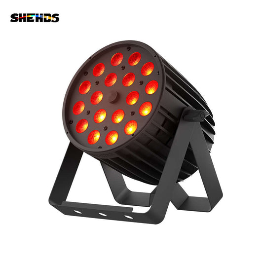 SHEHDS 18x18W RGBWA+UV zoom wash LED par light glowing orange