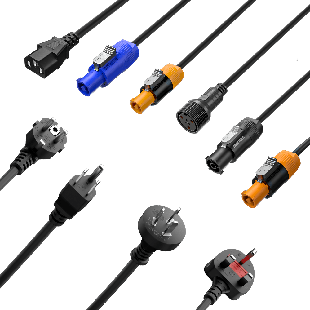 Power Con Plug Cables Waterproof / Standard Connector for Stage Lighti ...