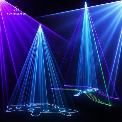 Lumière Laser à tête mobile Constellaser 3W pour boîte de nuit DJ Disco scène LiveShow