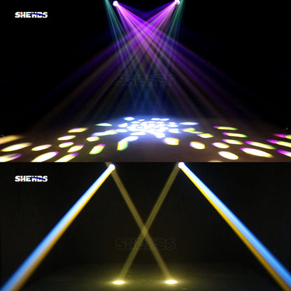SHEHDS Beam 275W 10R Dubbele prisma's DJ Licht Moving Head Lights voor nachtclub Bruiloft Theater