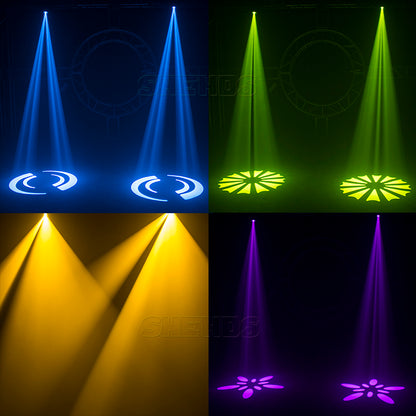 SHEHDS LED 230 W Spot Zoom GOBO et plaque de couleur lumière principale mobile (mise à niveau du faisceau 230 W 7R) DJ Disco scène lumières principales mobiles éclairage de scène DJ