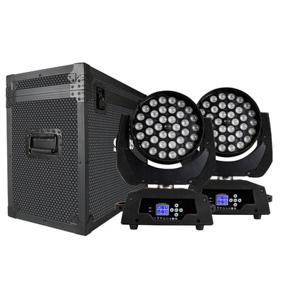 SHEHDS lavage Zoom 36x18W RGBWA + UV tête mobile lumière bouton Version pour DJ scène boîte de nuit mariage